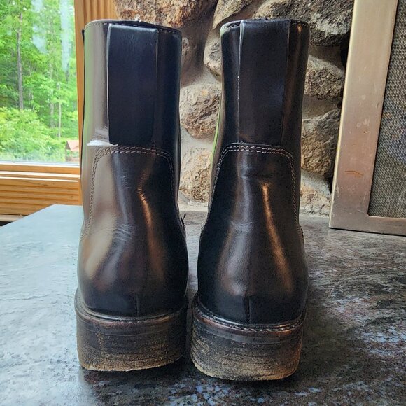 L.L. Bean Black Leather Rounded Toe Slip-On Boots Size 8.5M - Picture 14 of 15